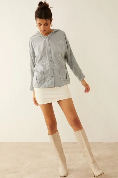 Cloudcroft Sky Hooded Jacket Myra