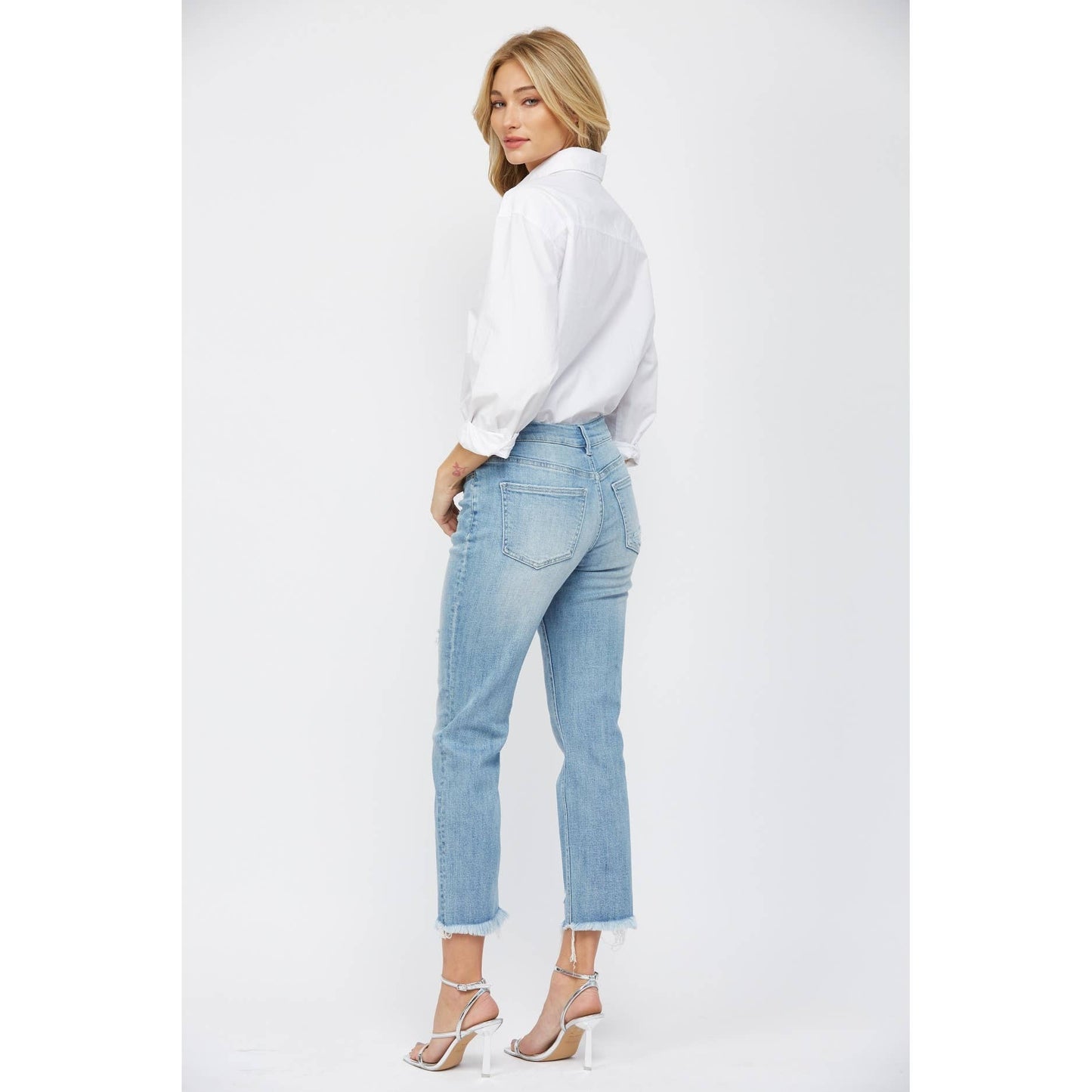 Mica Mid Rise Cigarette Crop Cropped Jeans