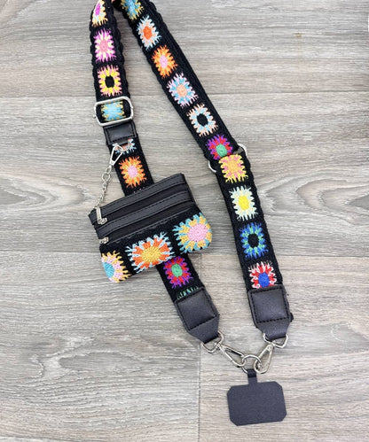 HANDBAG STRAP WITH ZIPPER POUCH PHONE HOLDER WRISTBAND