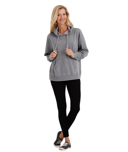 Unisex Fit Burnout Fleece Pullover Hoodie