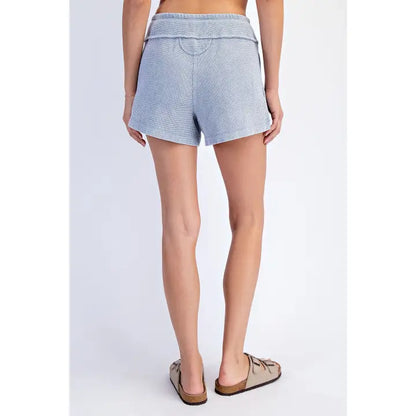 Rae Mode P6454 Mineral Washed Honeycomb Shorts