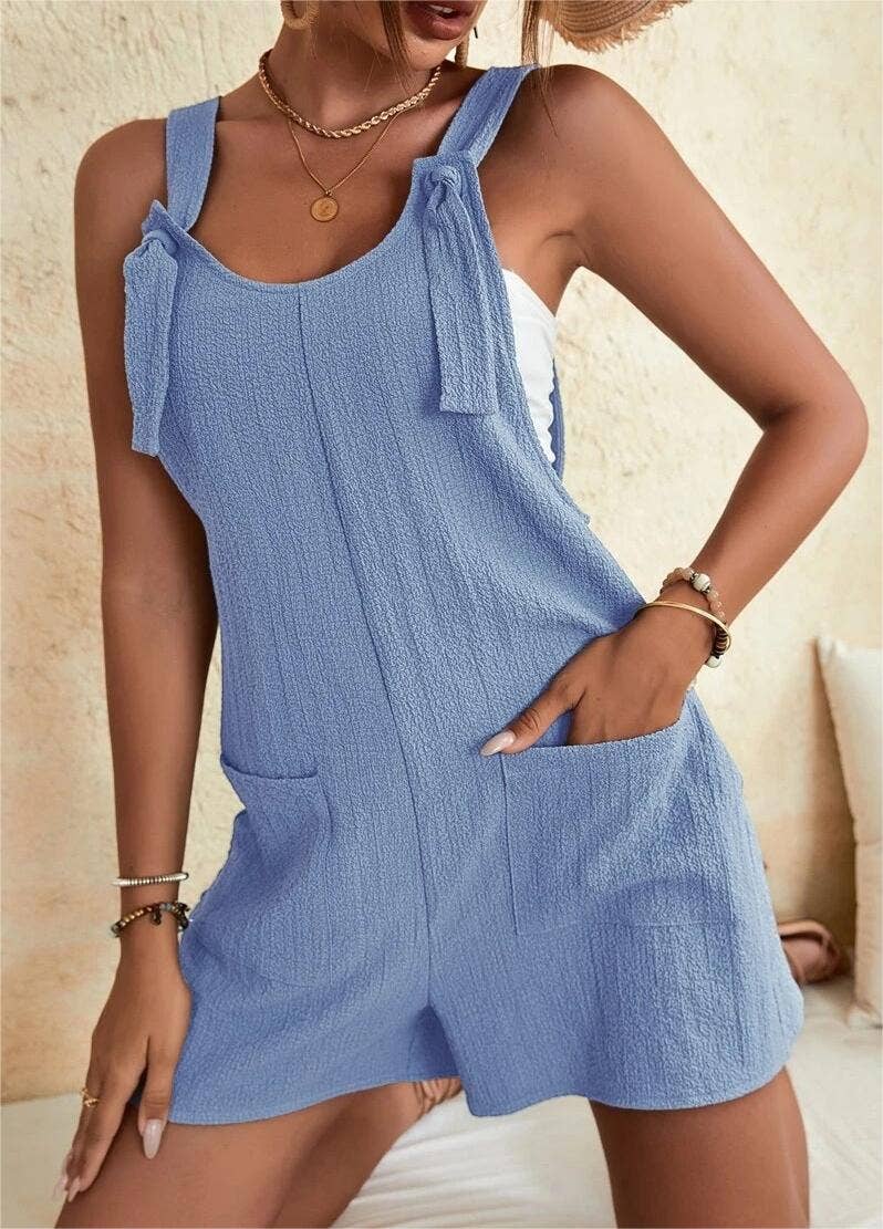 Pink / XL romper casual suspender shorts jumpsuit bib :