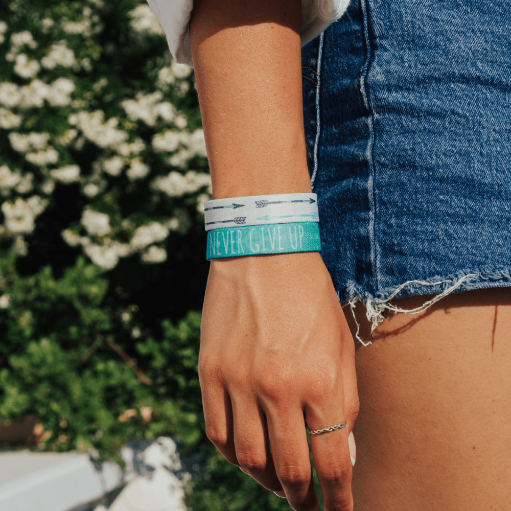 Never Give Up Interactive Affirmation Bracelet