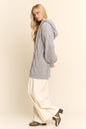 Oversized Cable Knit Hoodie Sweater Dress