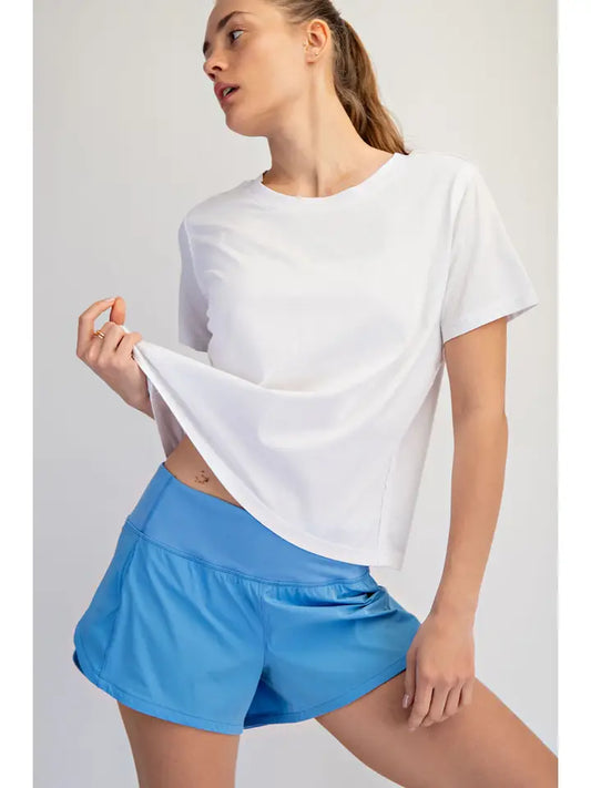 Rae Mode T0084 Pigment Washed Cotton Tee Shirt