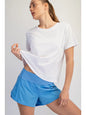 Rae Mode T0084 Pigment Washed Cotton Tee Shirt