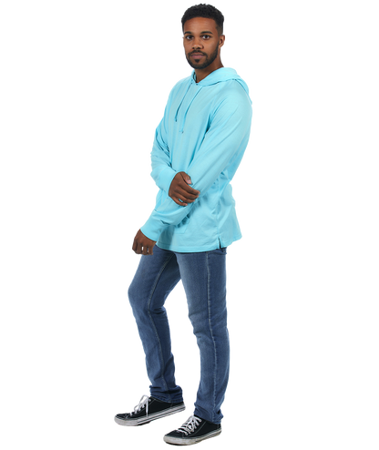 Unisex Fit Jersey Hoodie - Light Garment Burnout Raglan