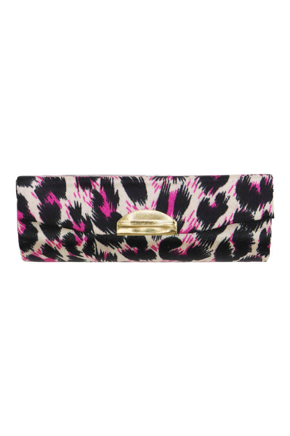 Exotic Leopard Print Satin Lipstick Case W/ Mirror