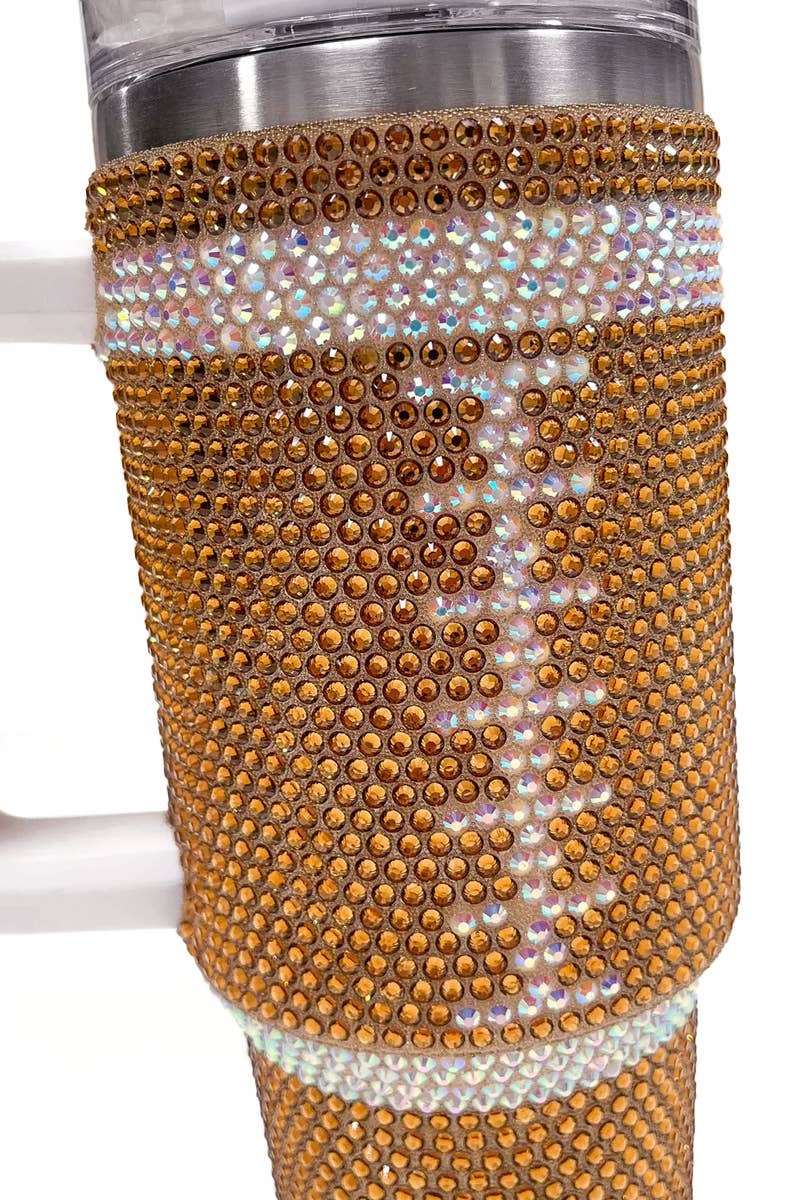 Gameday Football Bling Glam Insulated Tumbler