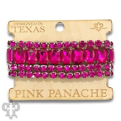Four strand mixed rhinestone bracelet, two sizes