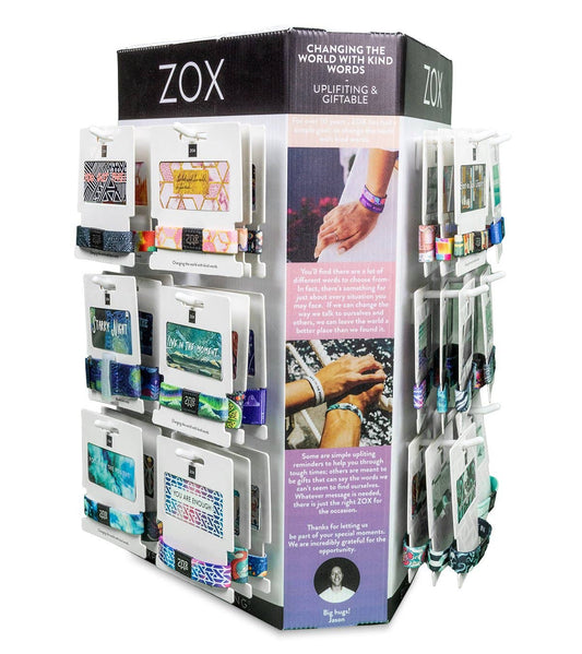 ZOX Countertop 3-Sided Rotating Retail Display