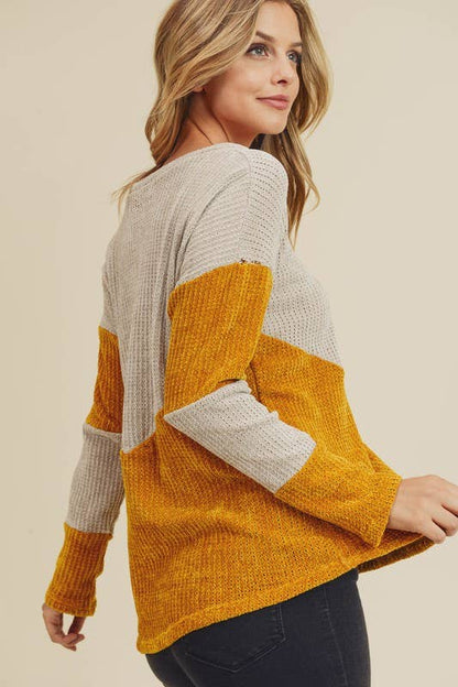 LMT1116-S-Chunky Velvet Sweater