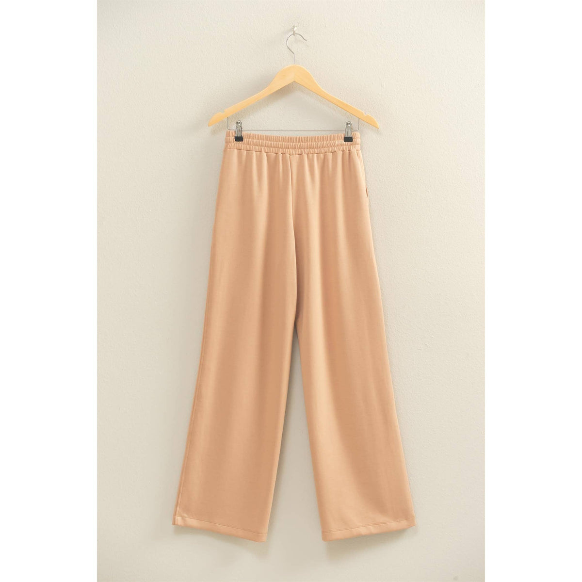 Double Knit Wide-Leg Sweatpants