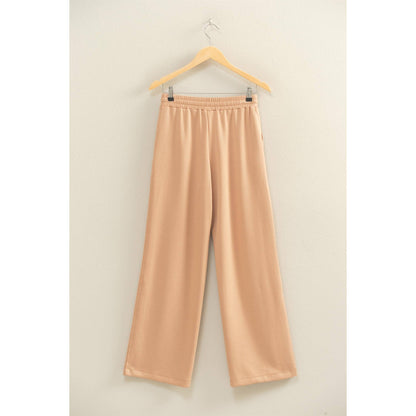 Double Knit Wide-Leg Sweatpants