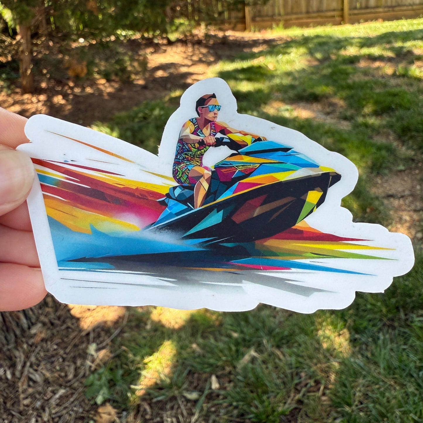 Jet Ski Adventure Sticker - 4" Vinyl Sticker