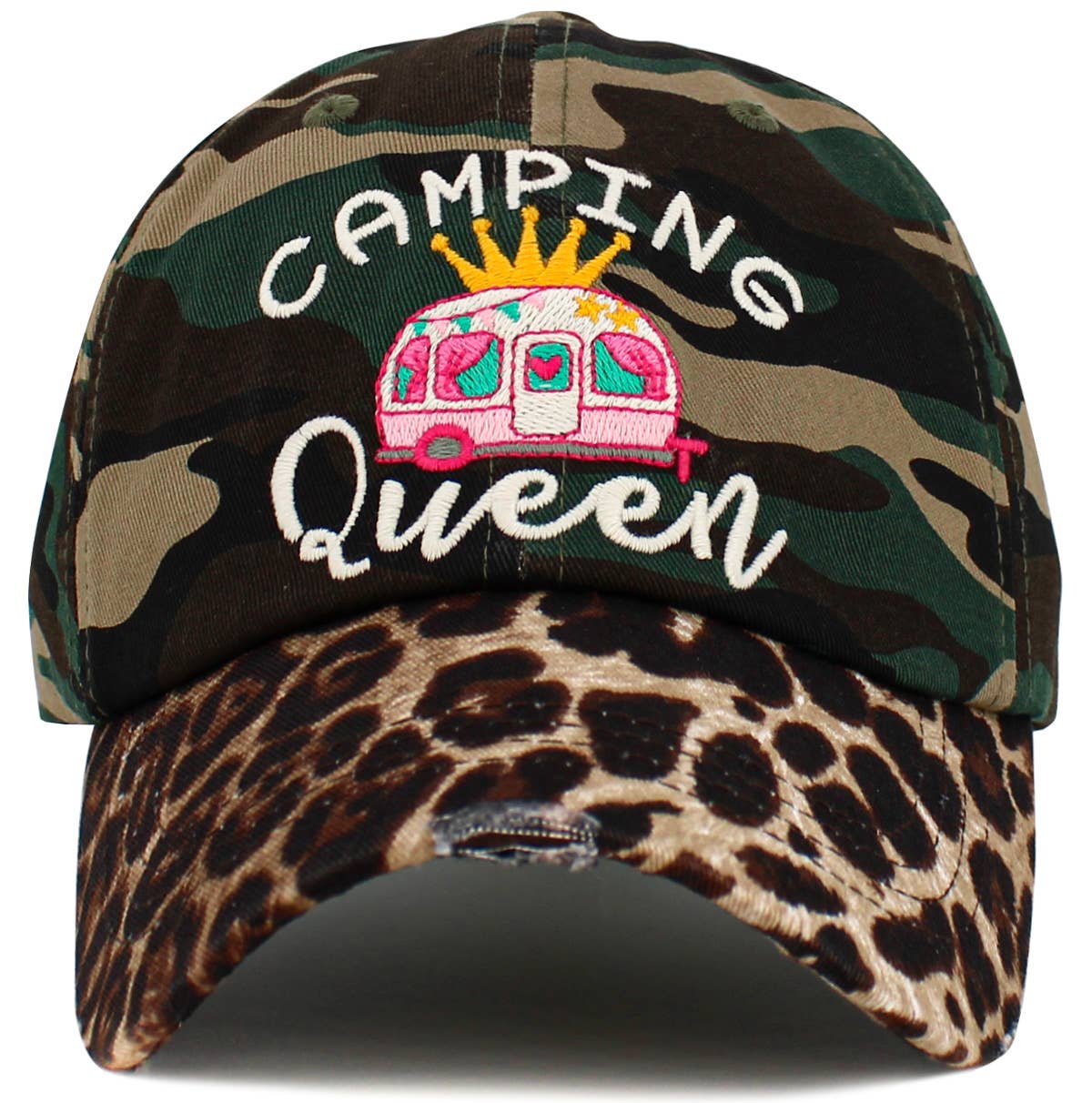 Camping Queen Vintage Ballcap: BLK