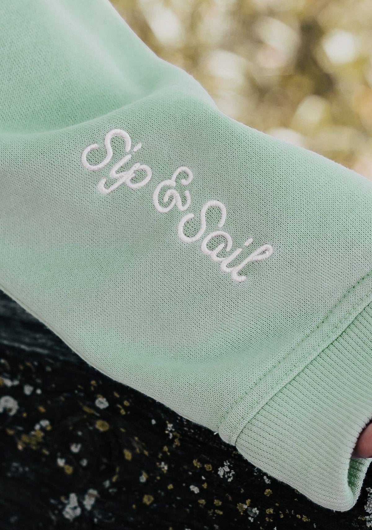 Lakegirl Burnout Wash Fleece Hood in Light Teal