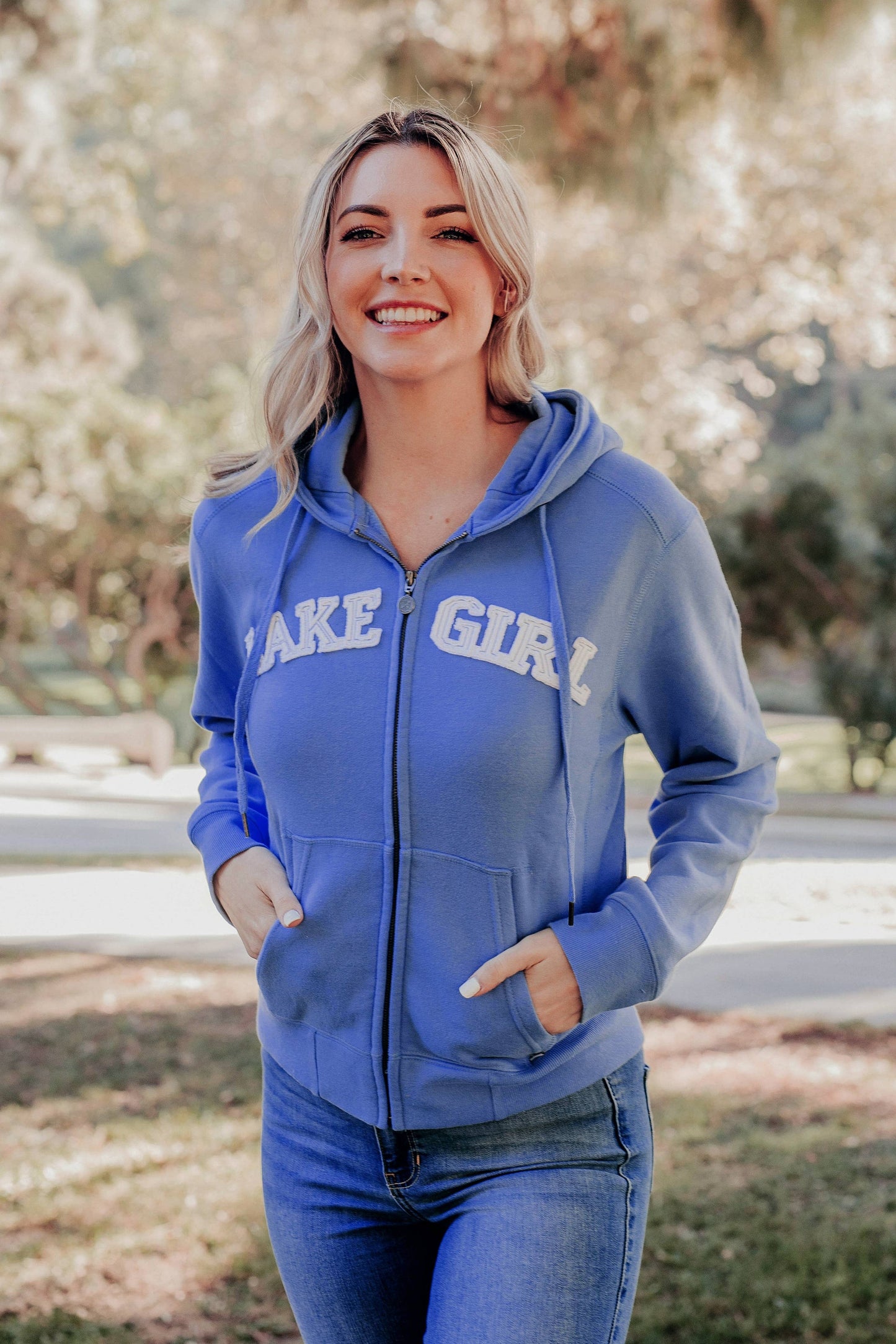 Lakegirl Full Zip Hoodie Sweatshirt in Peri