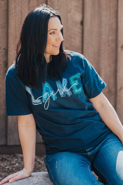Ringspun Brushed Lake Short Sleeve Navy