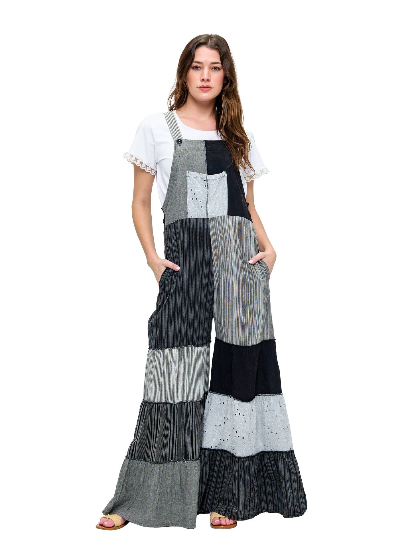 Yak & Yeti Spring/Summer Patchwork Overall Jumpsuit