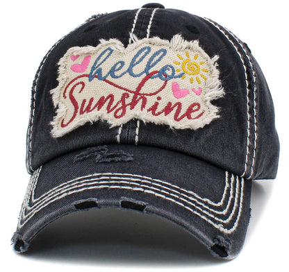 Hello Sunshine Washed Vintage Ballcap