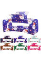 Christmas Santa Clear Block Hair Claw - 12 pcs