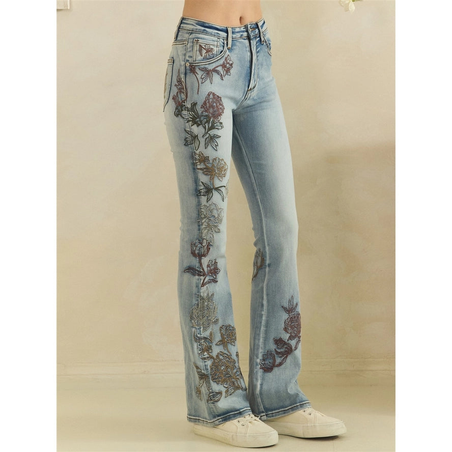 Oli & Hali Embroidered Flare Jeans ep30522up
