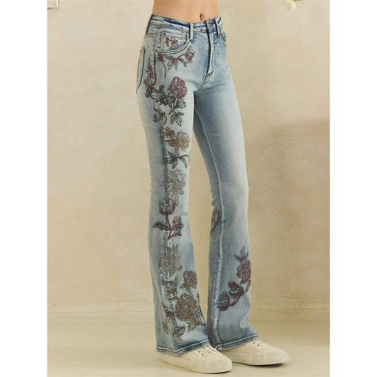 Oli & Hali Embroidered Flare Jeans ep30522up