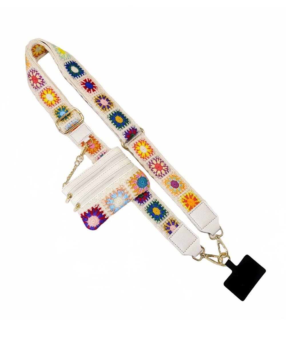 HANDBAG STRAP WITH ZIPPER POUCH PHONE HOLDER WRISTBAND