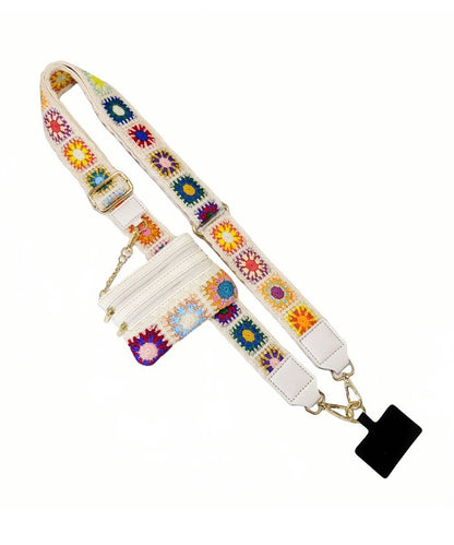 HANDBAG STRAP WITH ZIPPER POUCH PHONE HOLDER WRISTBAND