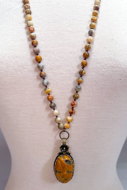 Florette Necklace-Crazy Agate