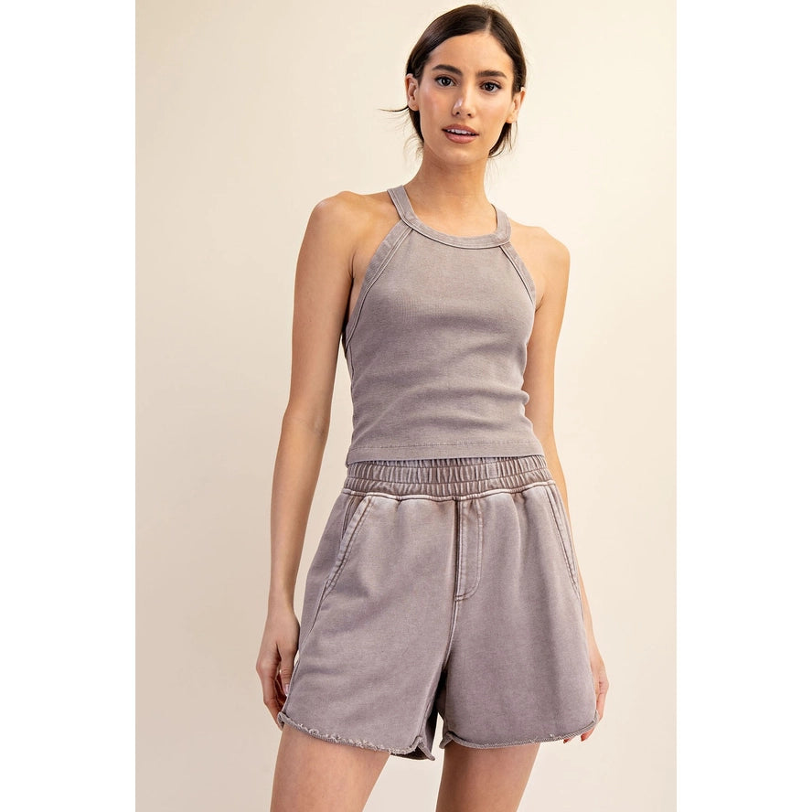 Rae Mode Mineral Washed French Terry Shorts (Style P6369)