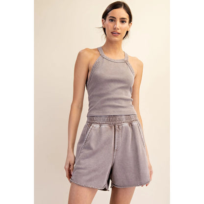 Rae Mode Mineral Washed French Terry Shorts (Style P6369)