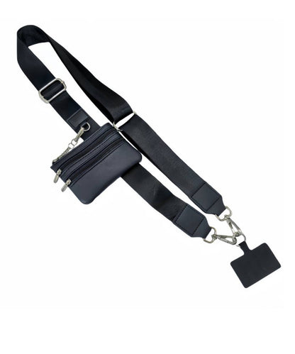 HANDBAG STRAP WITH ZIPPER POUCH PHONE HOLDER WRISTBAND
