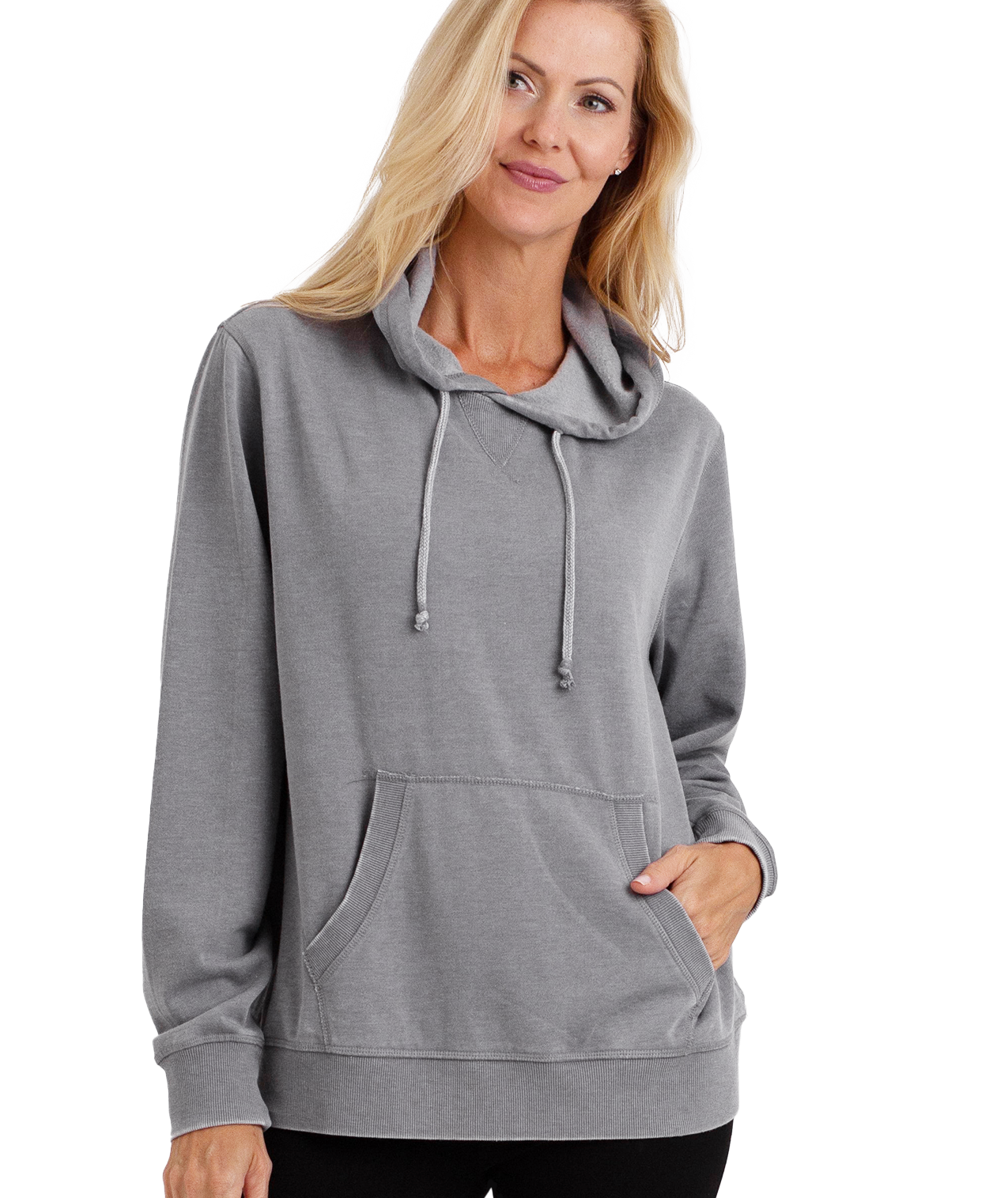 Unisex Fit Burnout Fleece Pullover Hoodie