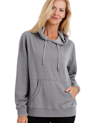 Unisex Fit Burnout Fleece Pullover Hoodie