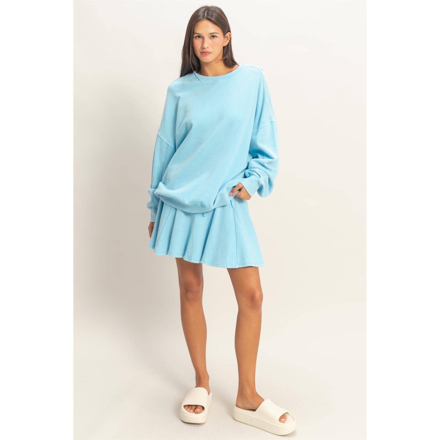 Acid Wash Oversized Sweatshirt