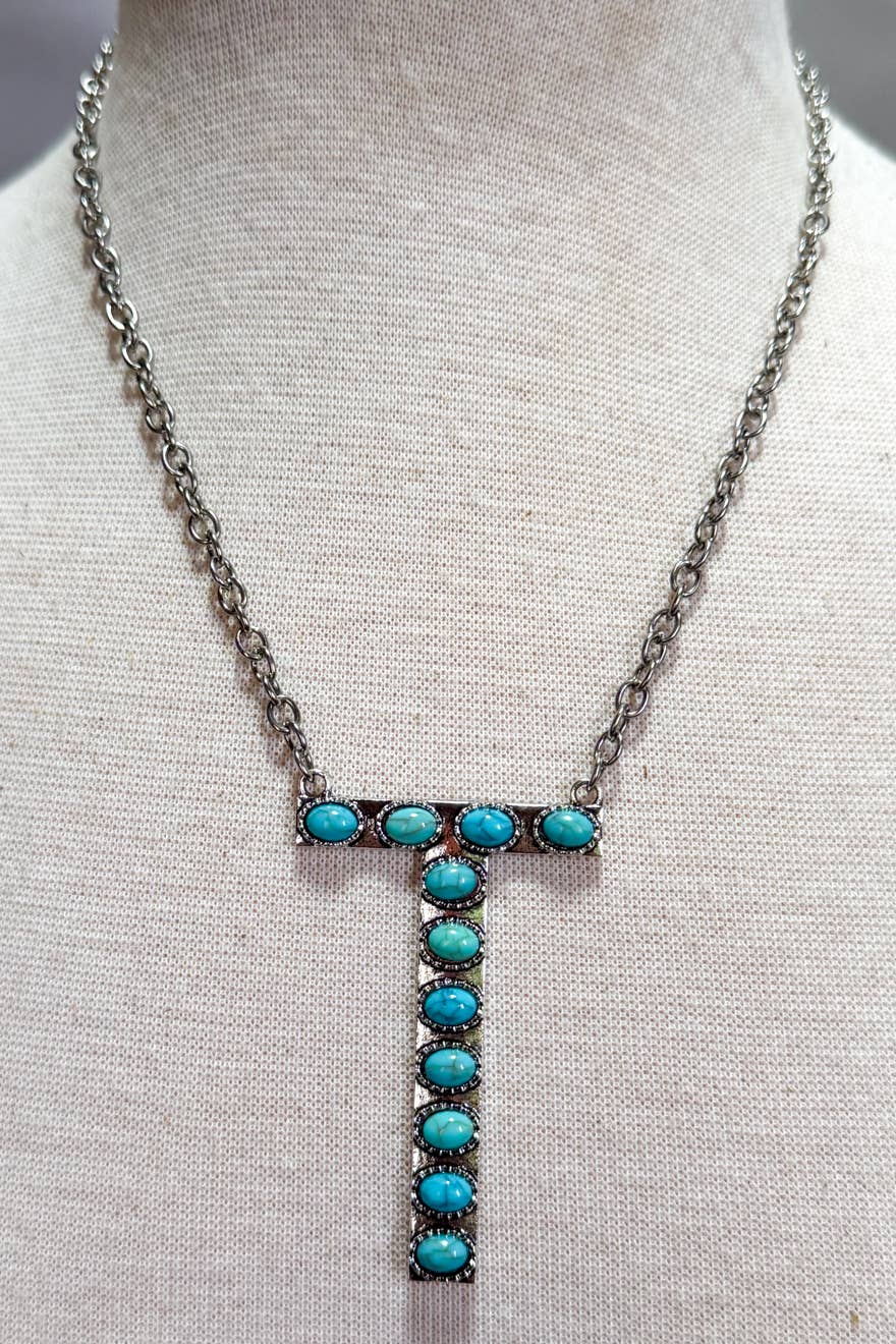 Blaze Initial Necklace-Silver