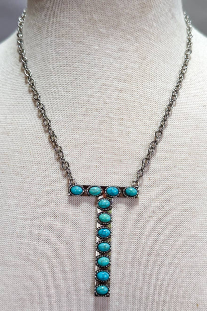 Blaze Initial Necklace-Silver