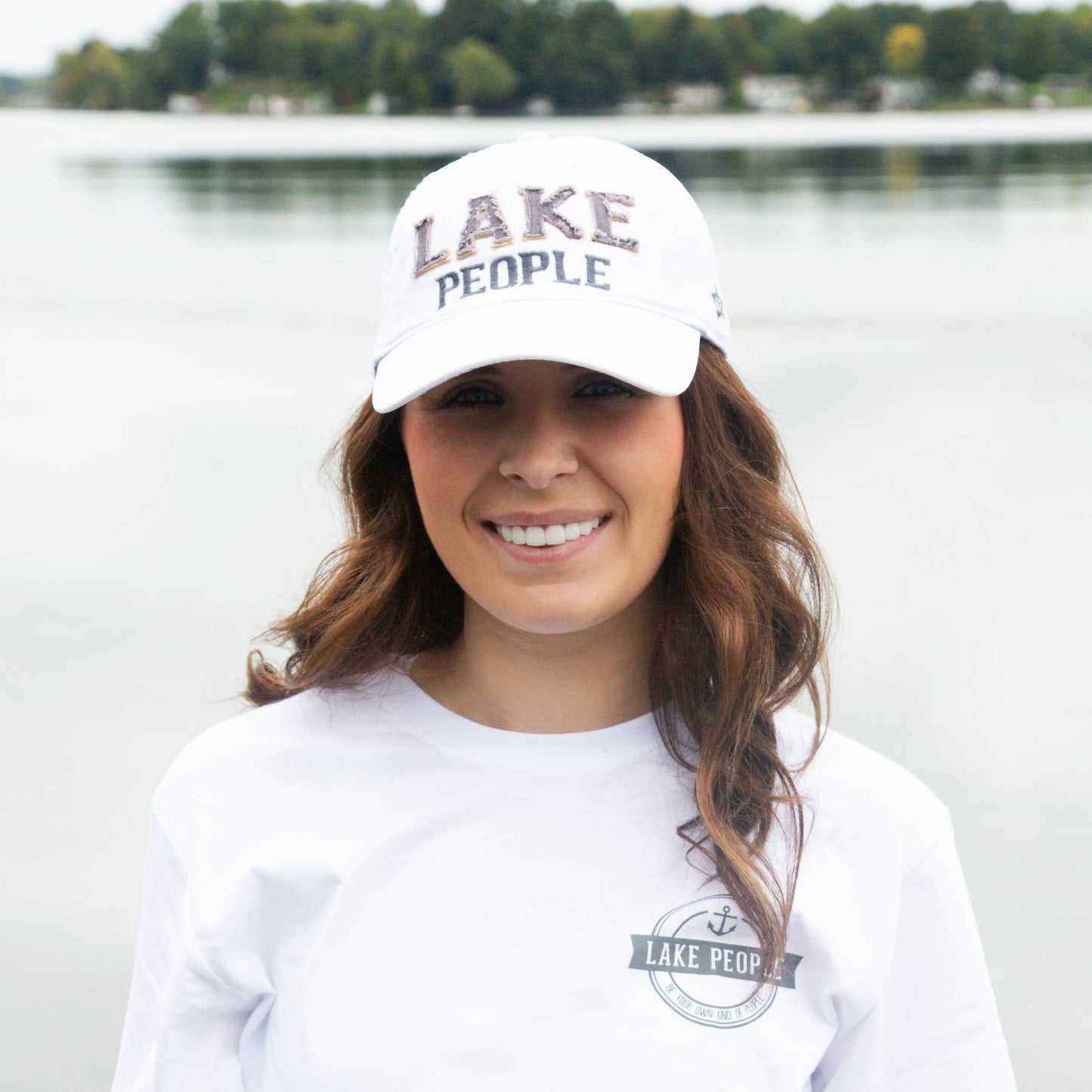 Lake People - White Adjustable Hat