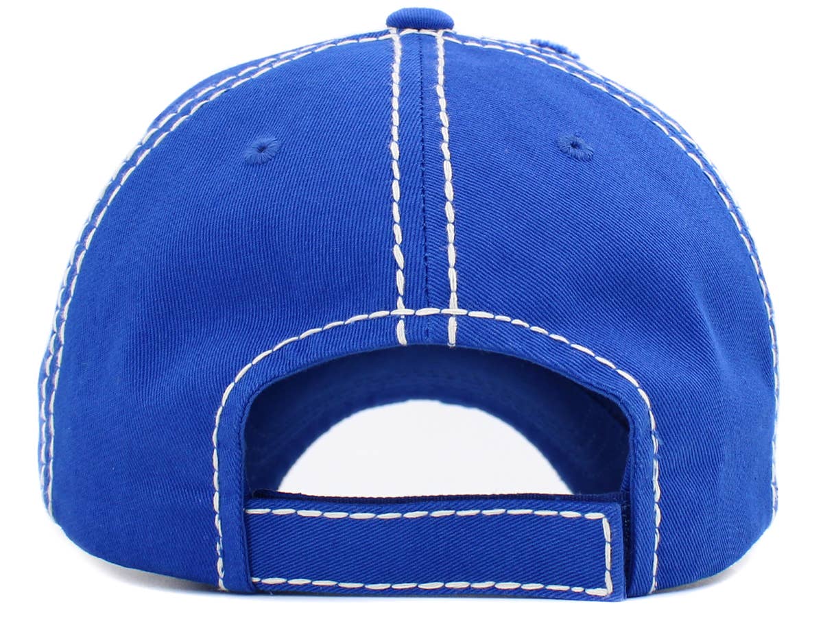 Baseball Mom Washed Vintage Ballcap: BUR