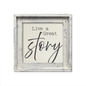 FRAMED CANVAS LIVE A GREAT STORY Sign