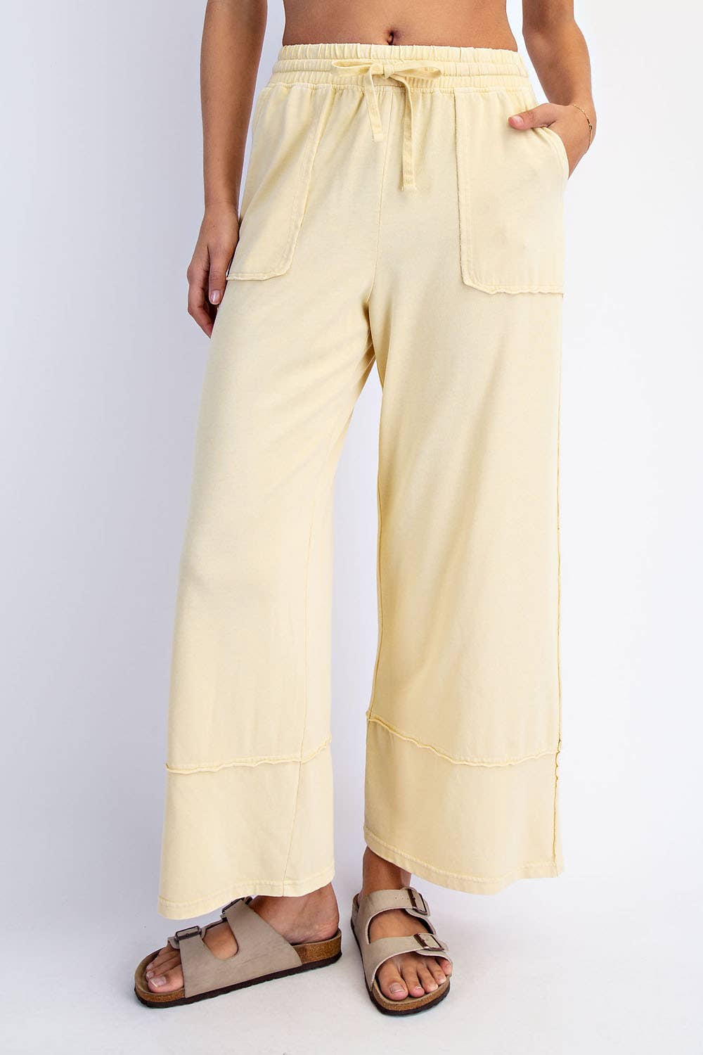 Rae Mode Mineral Washed Cropped Wide Leg Pant P6363