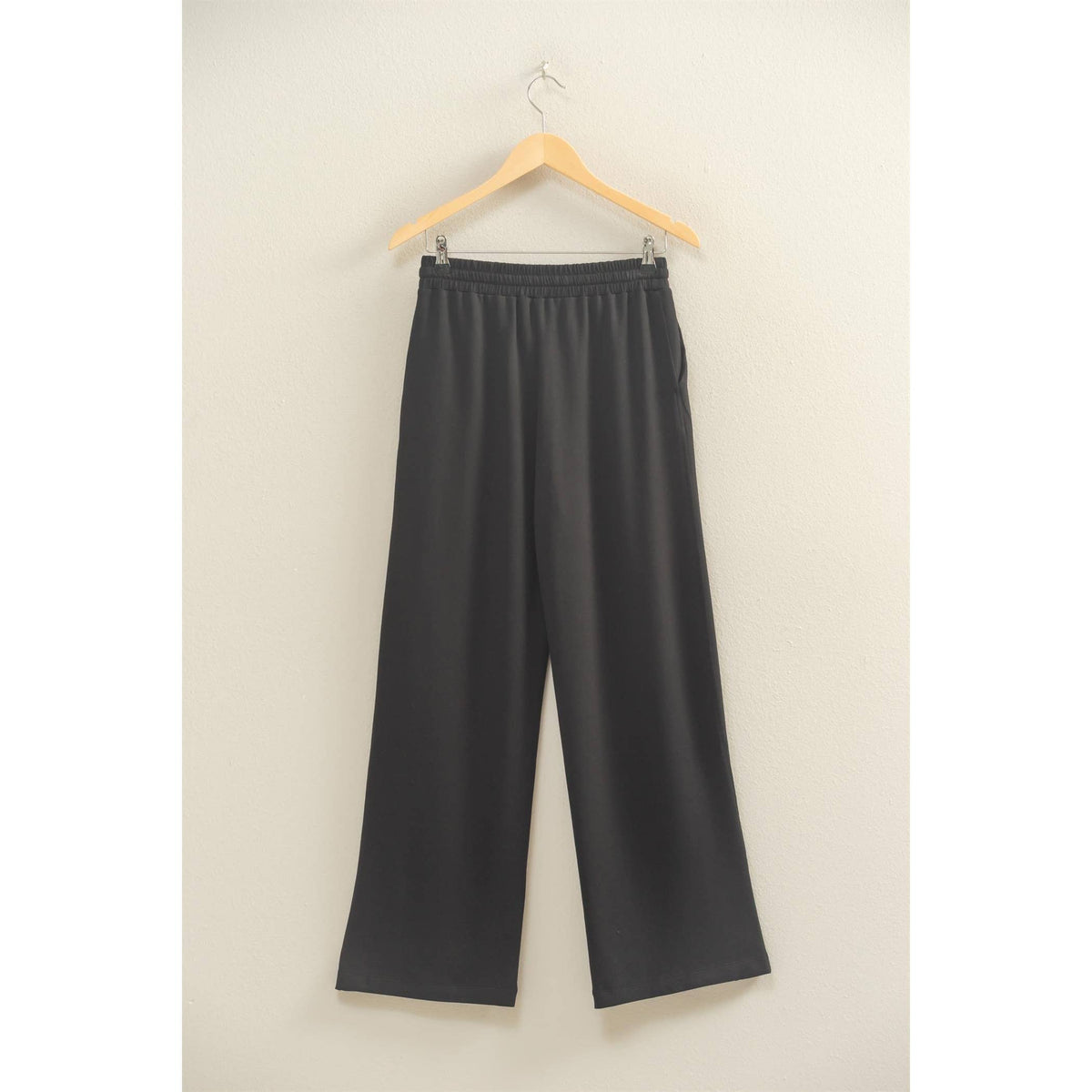 Double Knit Wide-Leg Sweatpants