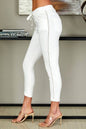 Rhinestone Side Stripe Italian Crinkle Jogger