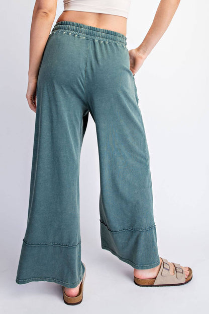 Rae Mode Mineral Washed Cropped Wide Leg Pant P6363