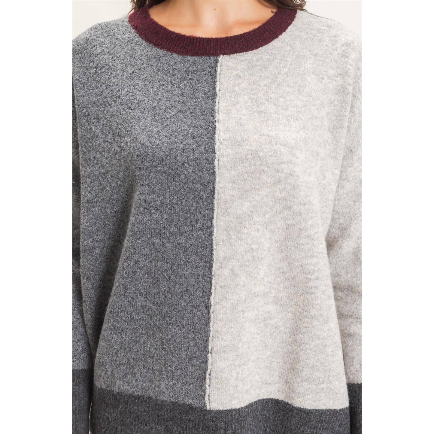 HYFVE Color block Visible Seam Sweater HF26E151