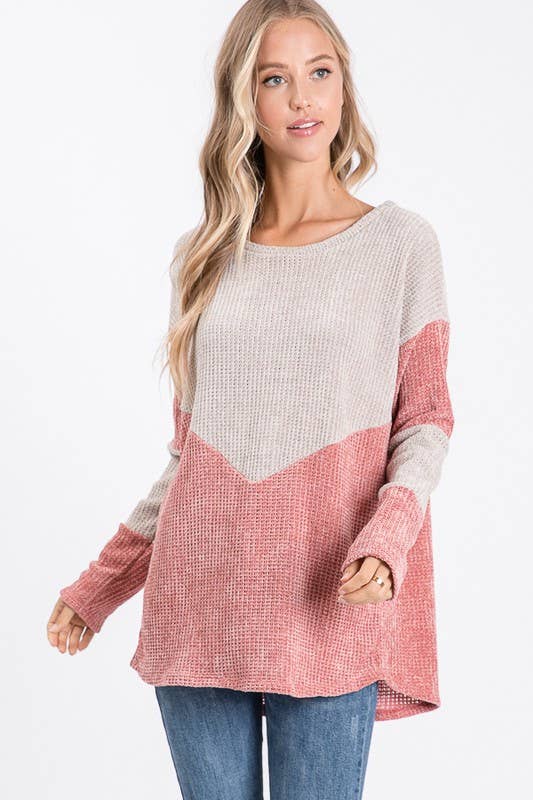 LMT1116-S-Chunky Velvet Sweater