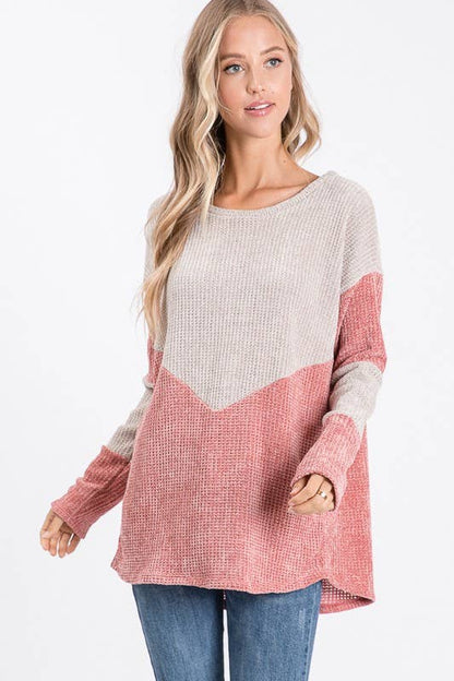 LMT1116-S-Chunky Velvet Sweater