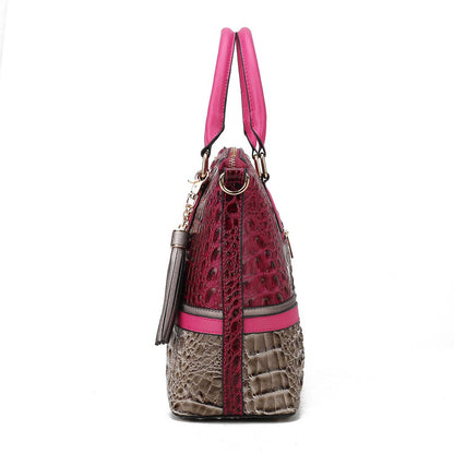 Autumn Crocodile Skin Tote Bag with Wallet by Mia k